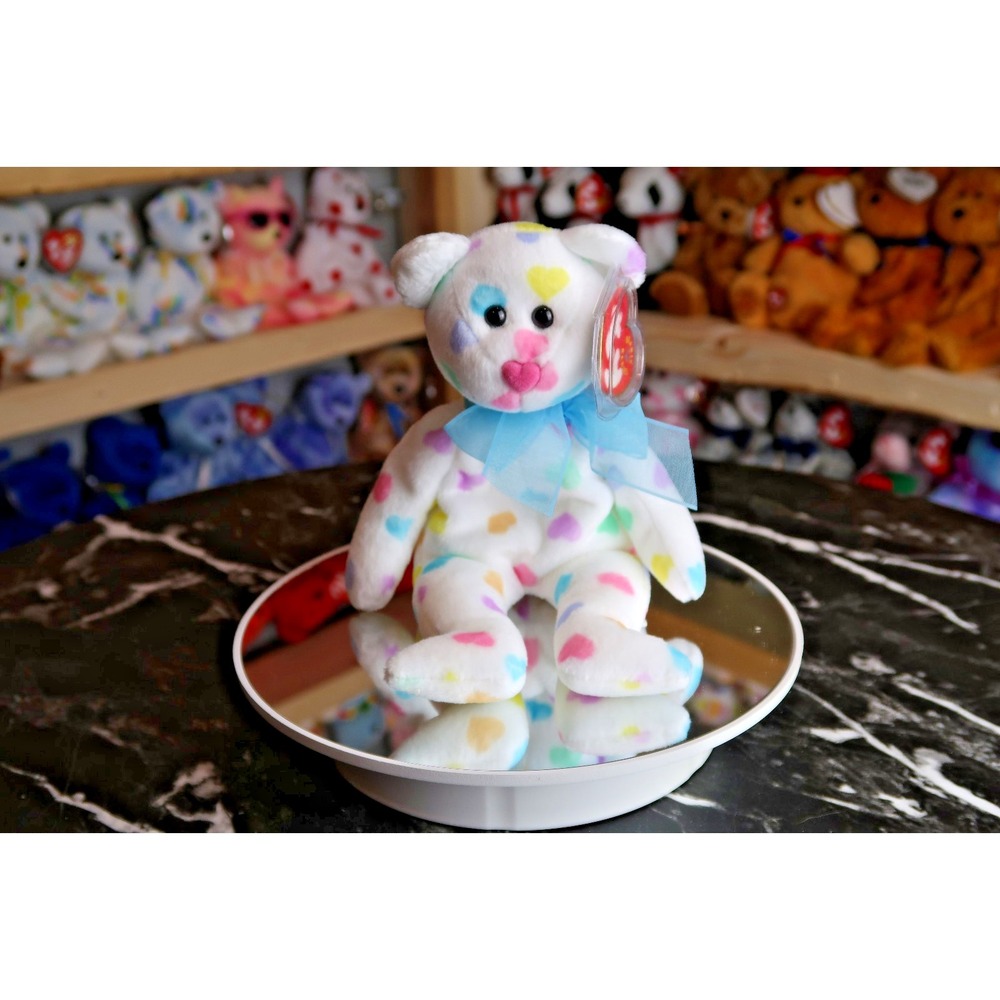 TY‎ Beanie Baby - Kissme the Valentines Bear | MWMT | Vintage | Rare